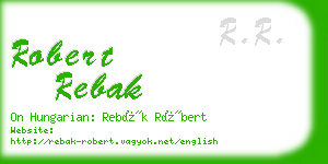 robert rebak business card